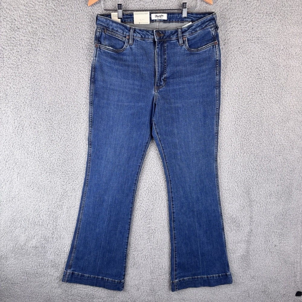 NEW Wrangler Retro High Rise Bailey Trouser Jean Women's 32x34 Flare Bootcut